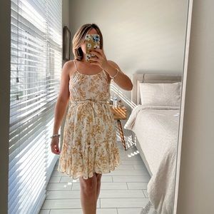 Floral cream dress